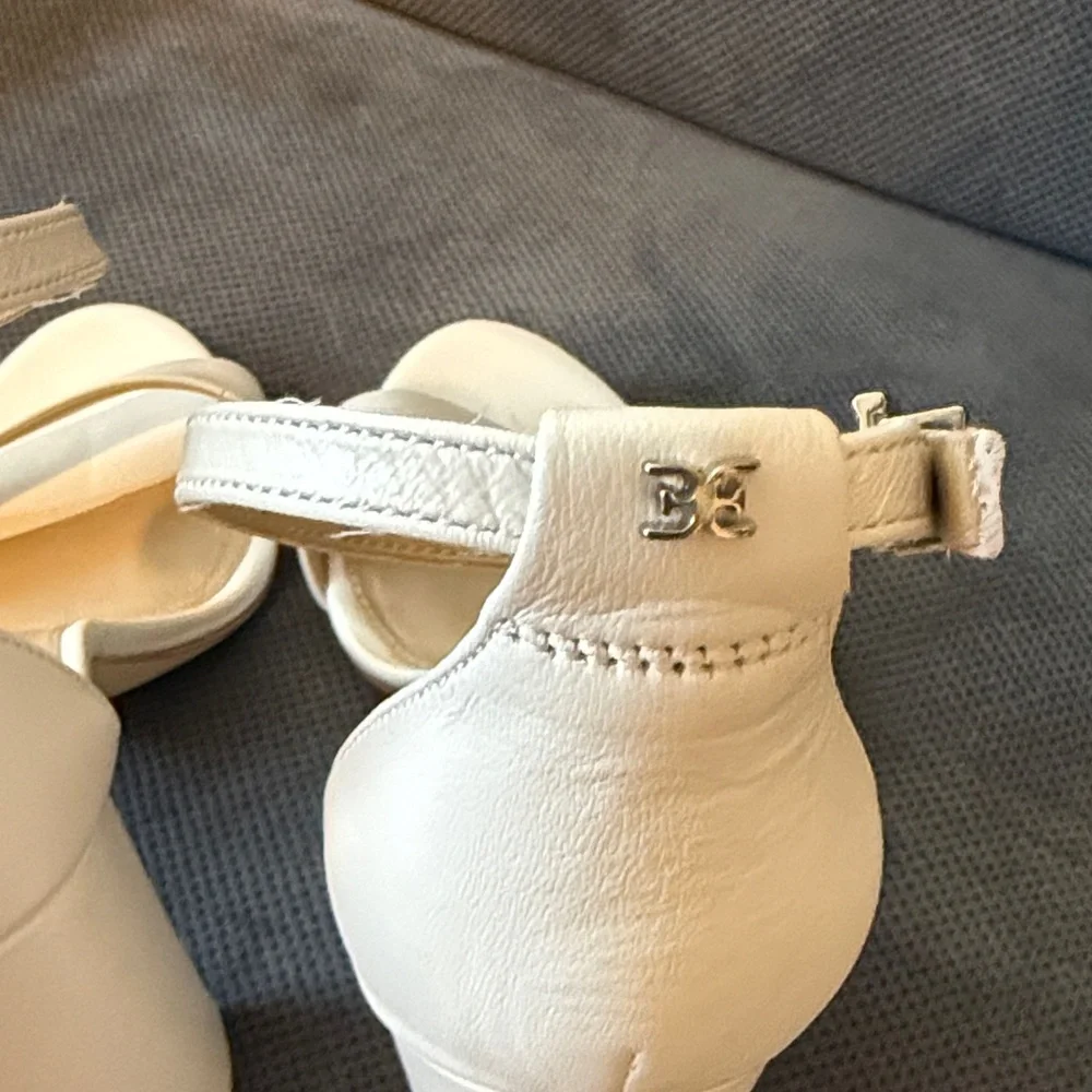 Sam Edelman White Ankle Strap Heels NWOT - Picture 5 of 8